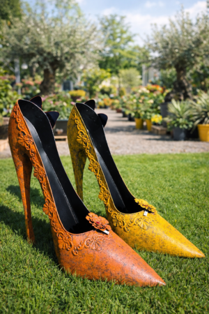 Tuindecoratie - etalage schoenen