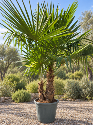 Palmboom Trachycarpus fortunei 2 stam